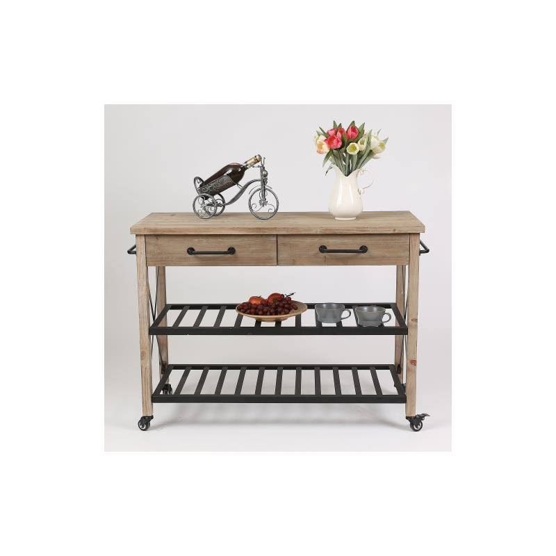 2-Drawer Kitchen Cart in Natural T2920
