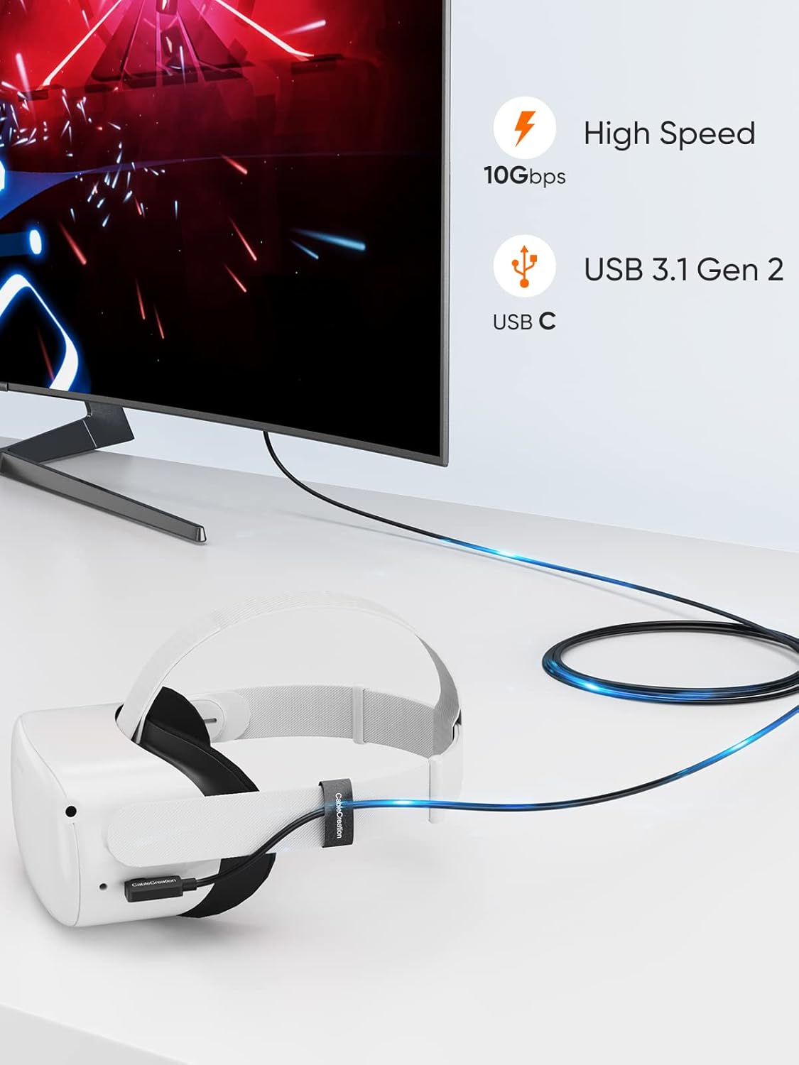 16.4FT USB 3.2 Gen1 USB C to A Cable V9177