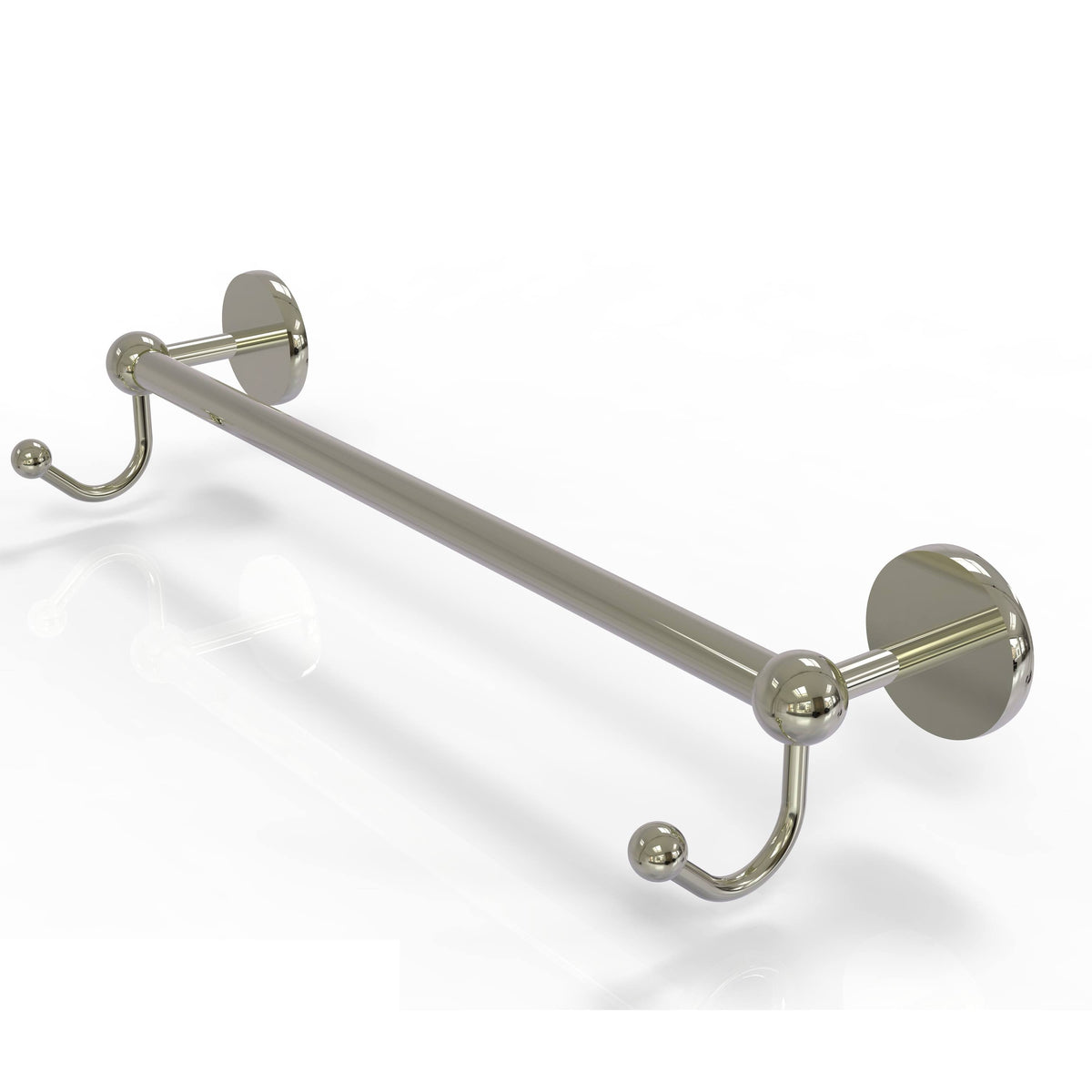 24 inch Matte Gray Towel Bar with Integrated Hooks E9446