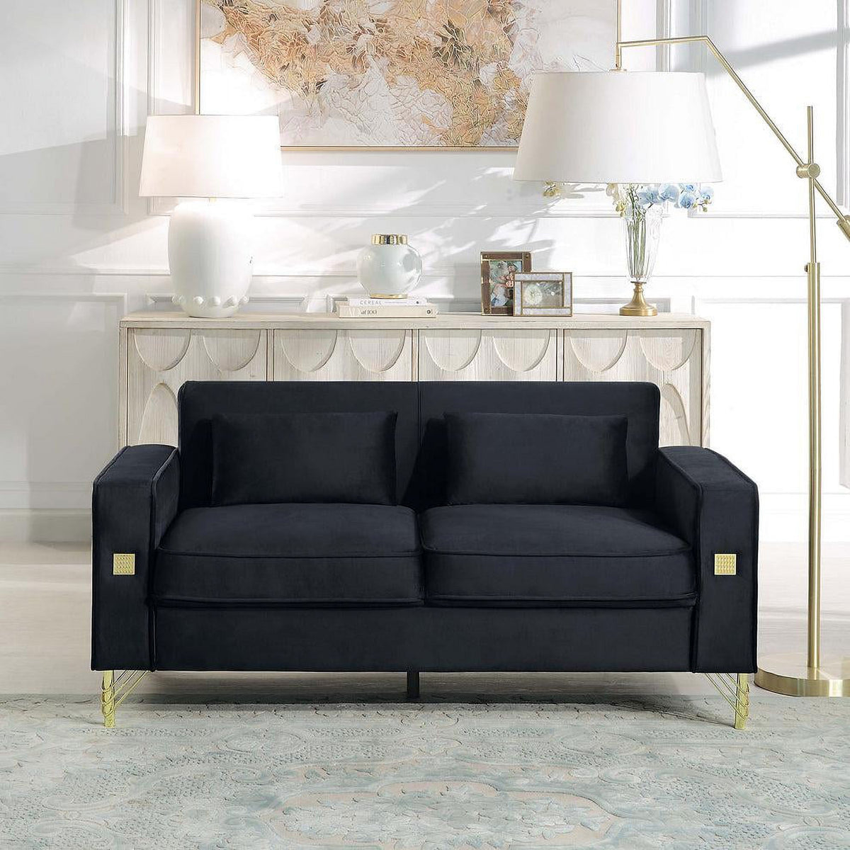Black Loveseat F474