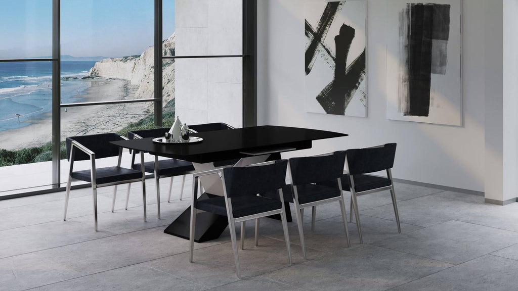 Grey/Black Steel Armchair G6421