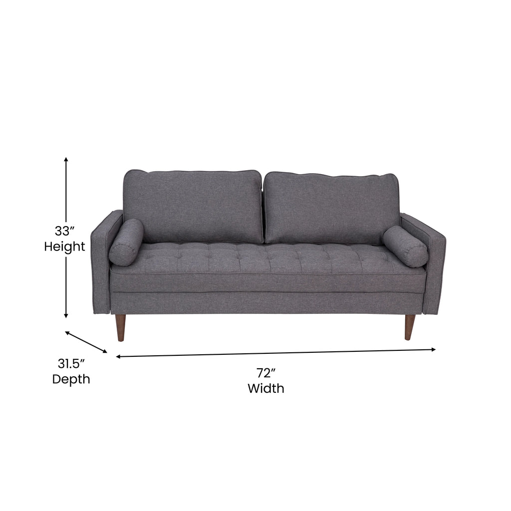 Dark Gray Fabric Sofa U6784
