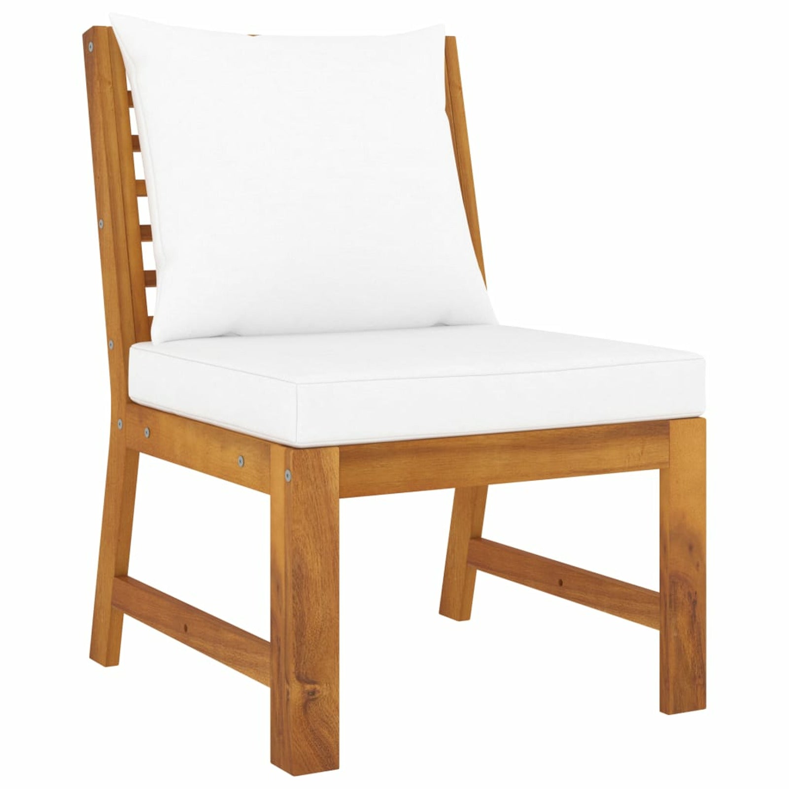 6 Piece Patio Lounge Set with Cushions Acacia Wood Outdoor Sectional Set H6802