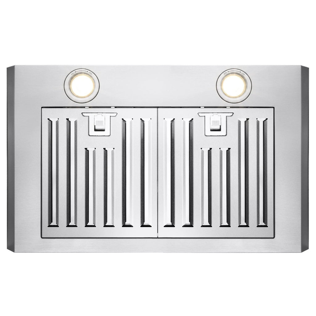 30 in. Convertible Wall Mount Range Hood in Stainless Steel with Remote and Carbon Filter T6423