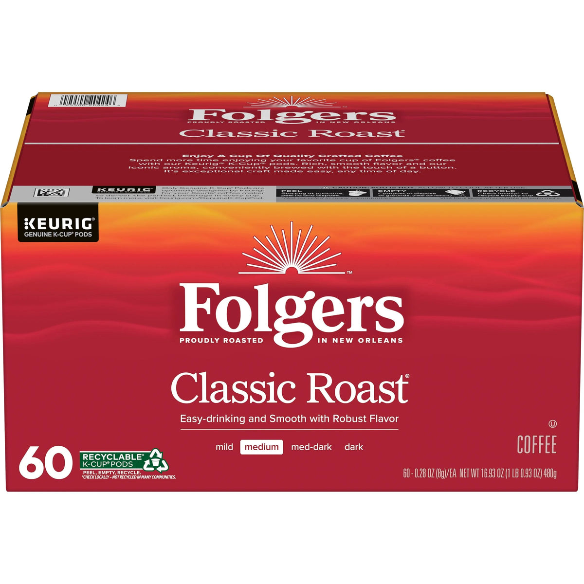 60 Count Medium Roast Coffee K-Cup Pods Q833911