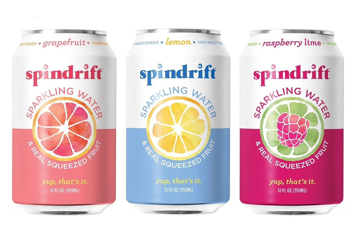 Sparkling Seltzer Water, Lemon/Grapefruit/Cucumber/Raspberry Lime (Pack Of 24) F58146