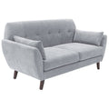 Fabric Loveseat in Light Gray R2810