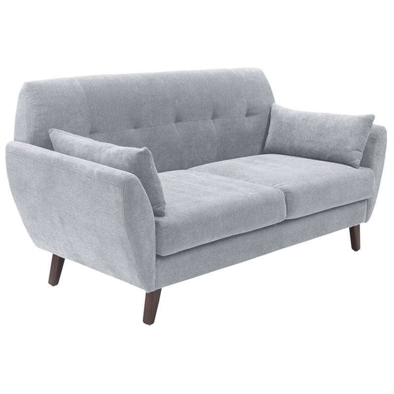 Fabric Loveseat in Light Gray R2810