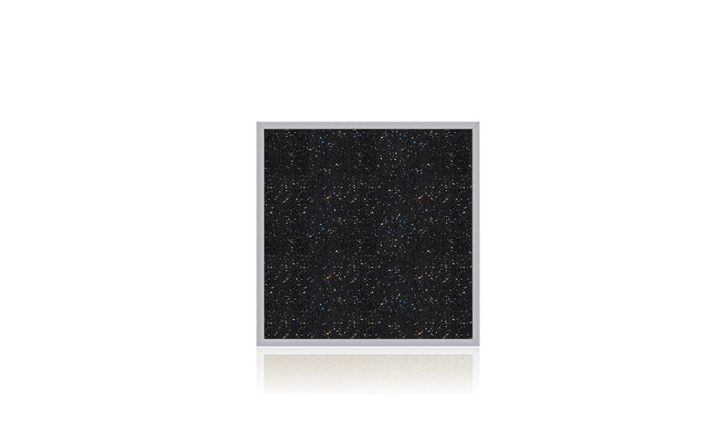 Black Aluminum Frame Recycled Rubber Bulletin Board J122