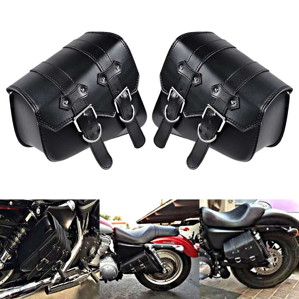 Black Left & Right Side Saddlebag Swingarm Saddle Bags R32180