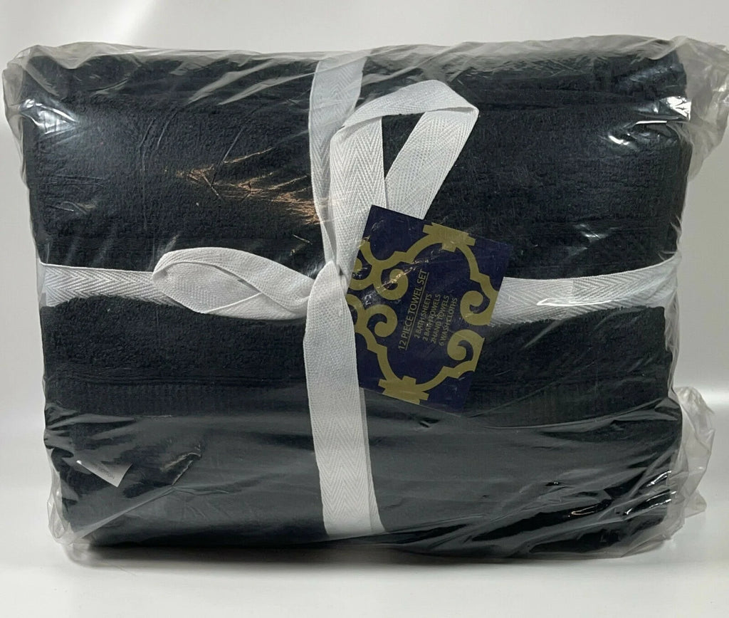 12 Pc Bath Towels Set N5614