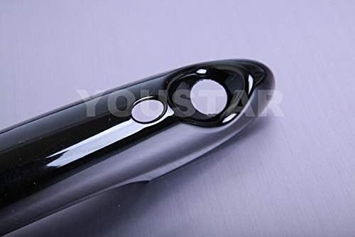 Door Handle Cover with Push Button Gloss Black Pack of 2 A4328