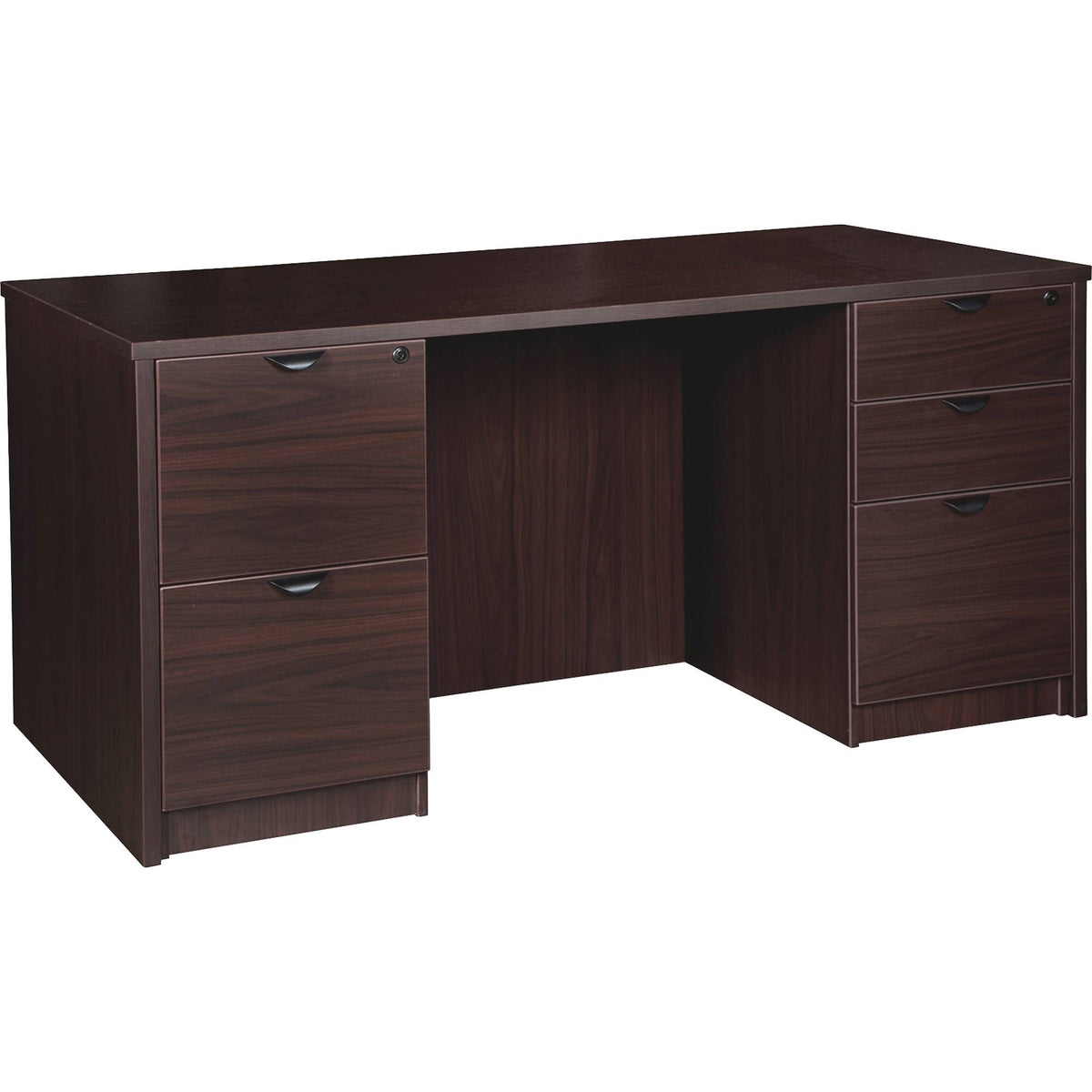 Espresso Laminate Double-Pedestal Desk O141059