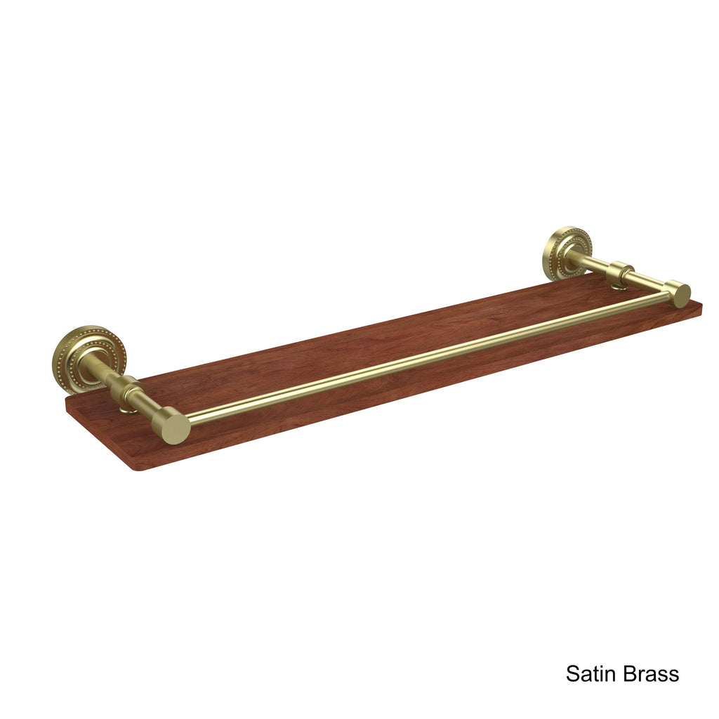 22 in. Solid Ironwood Shelf with Gallery Rail, Oil Rubbed Bronze E91865
