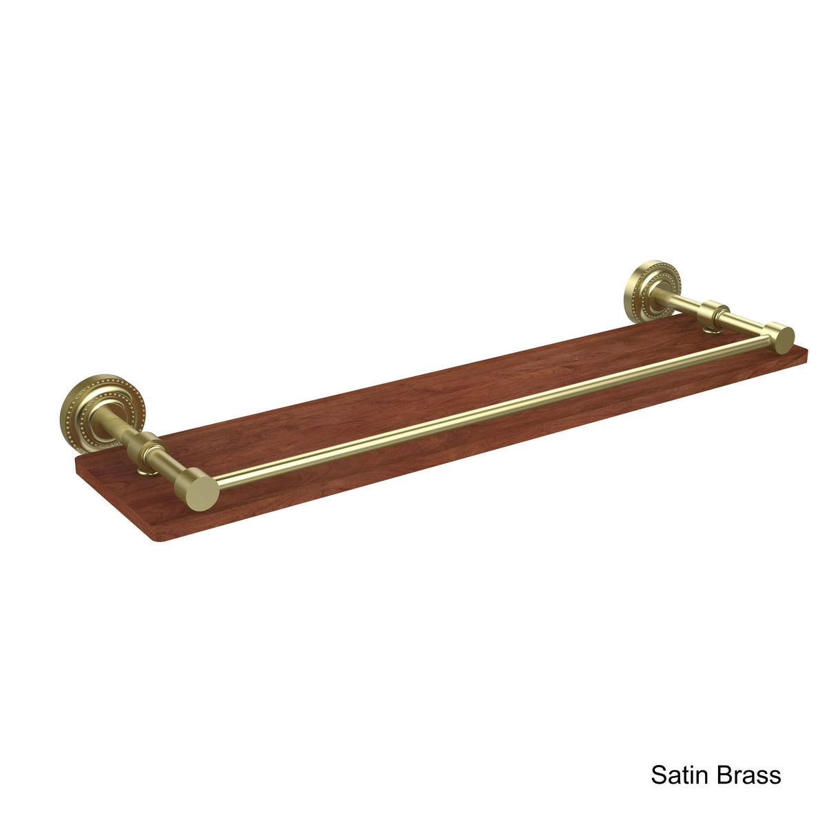 22 in. Solid Ironwood Shelf with Gallery Rail, Oil Rubbed Bronze E91865