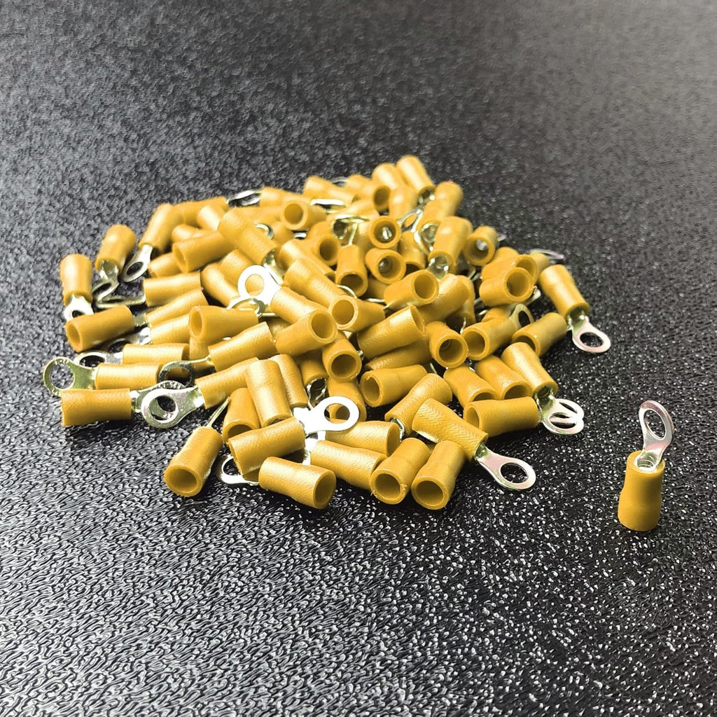100pcs Insulated Electrical Crimp Connectors (12-10ga Yellow) I75144
