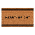 French Stripe Merry + Bright Doormat 30" x 48" G2122