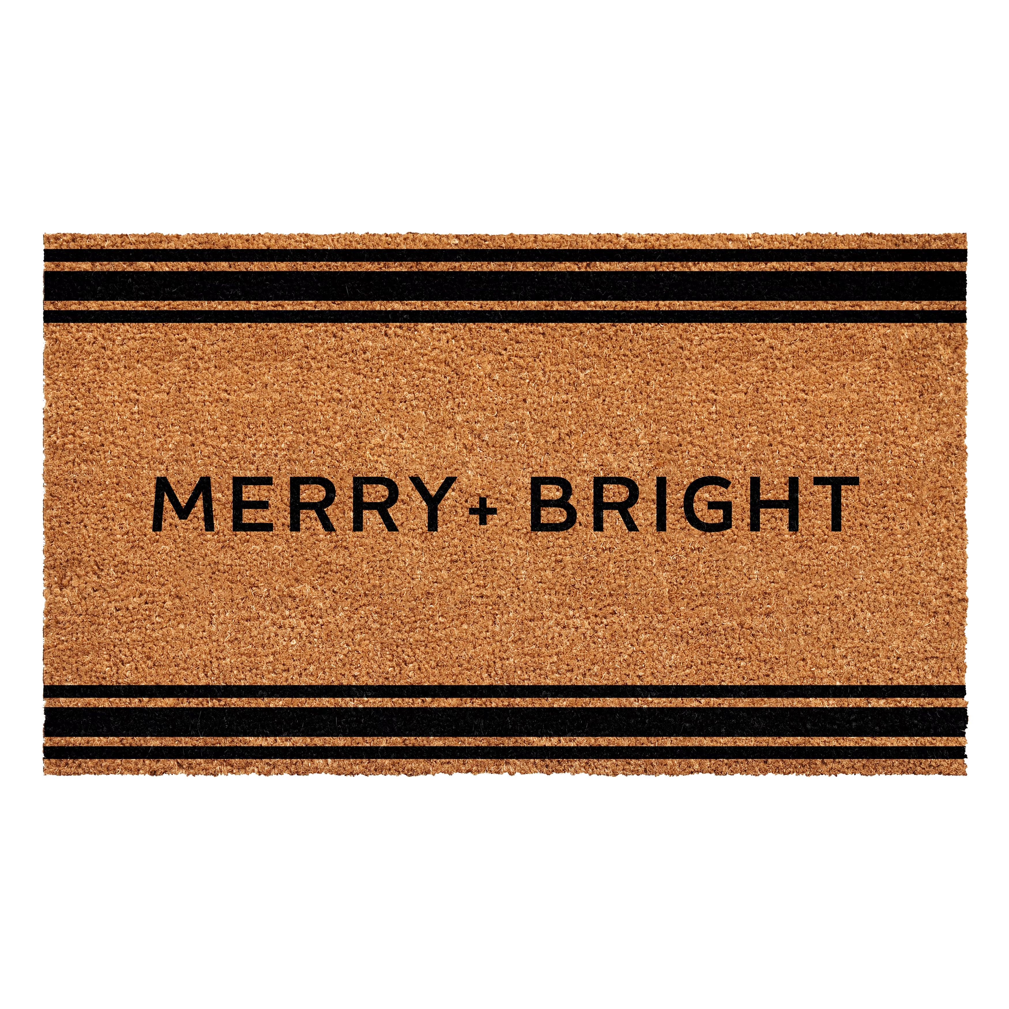 French Stripe Merry + Bright Doormat 30" x 48" G2122