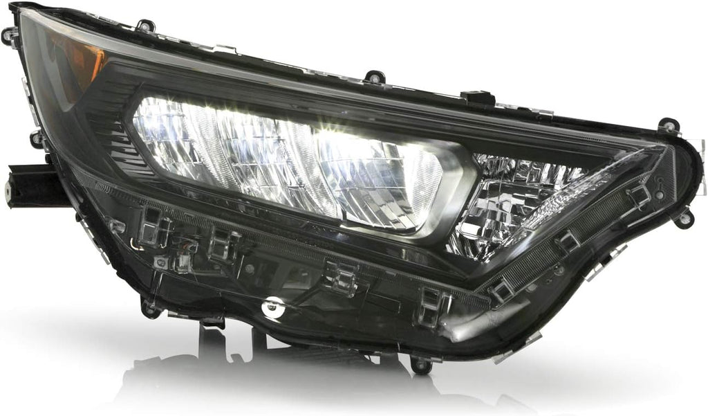 Black Bezel LED Headlights Housing Passenger Side E5262