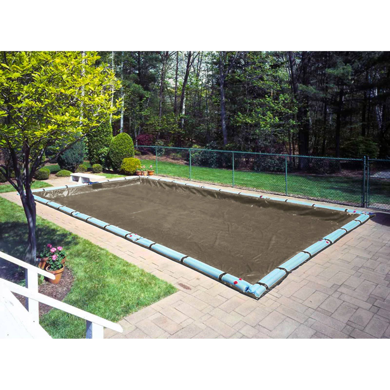 Blue/Black Rectangular Winter Pool Cover W9058