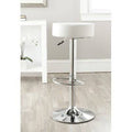 White Swivel Adjustable Height Bar Stool R46518