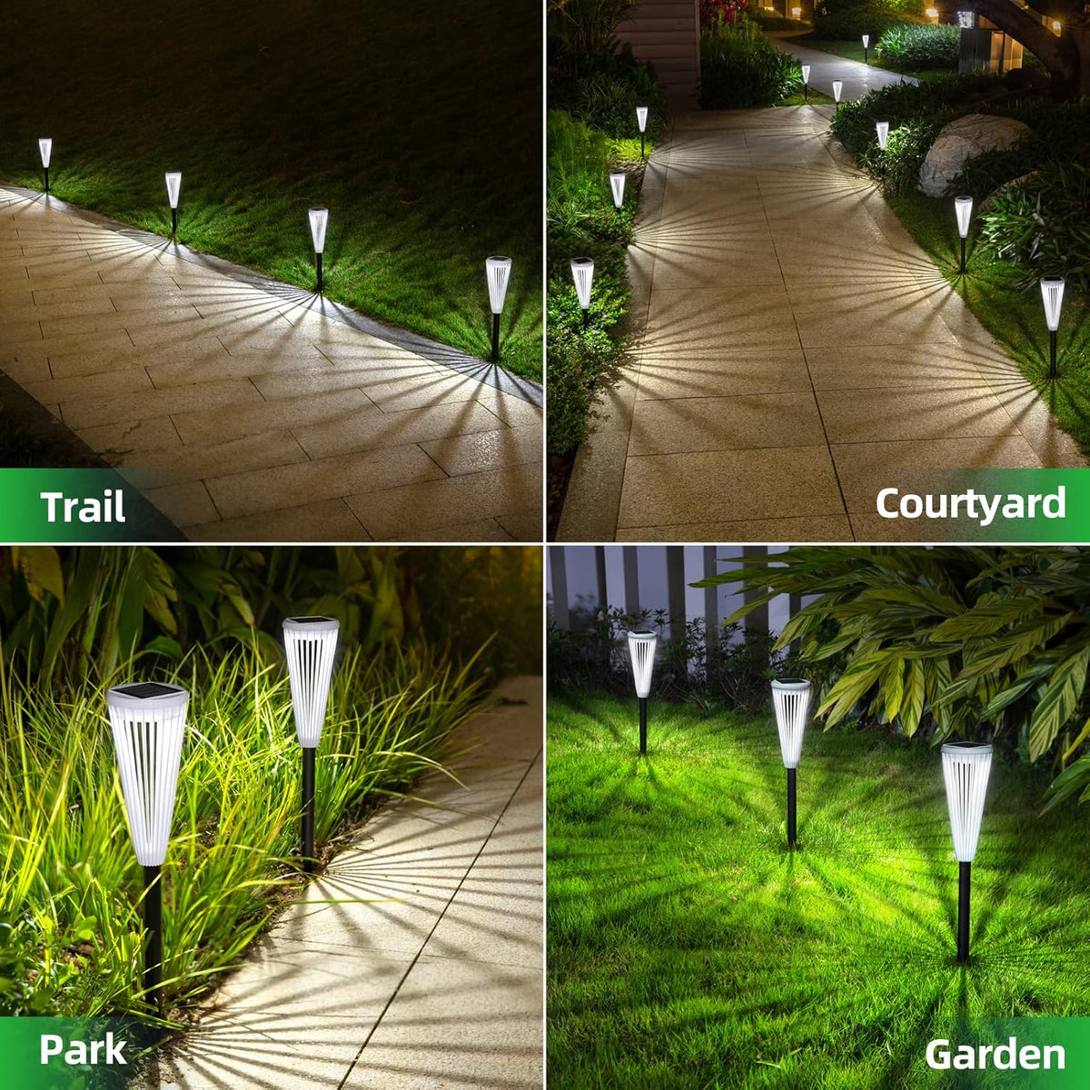 6 Pack Solar Powered Pathway Lights J519