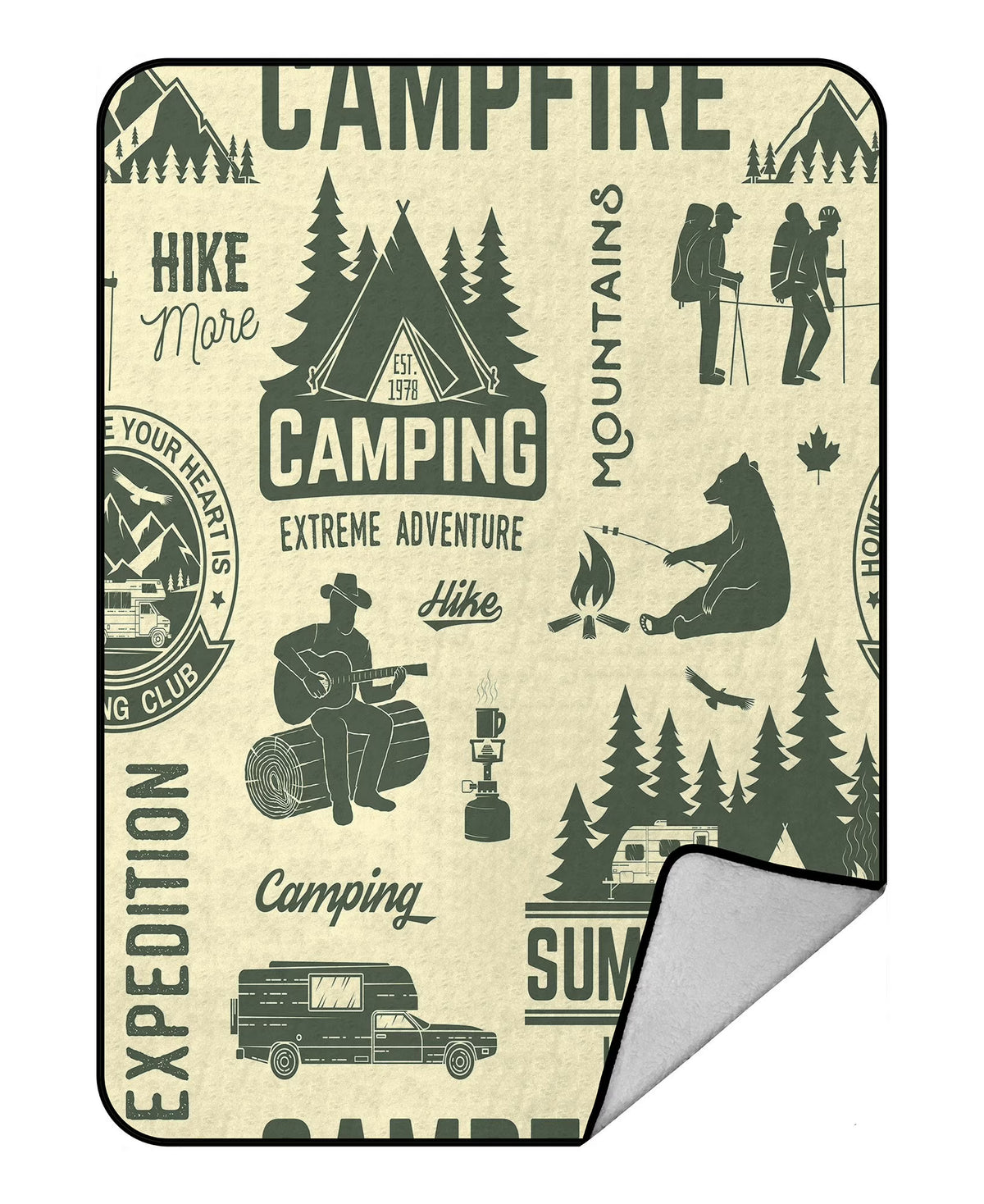 58x80 inch Fleece Throw Blanket C1528