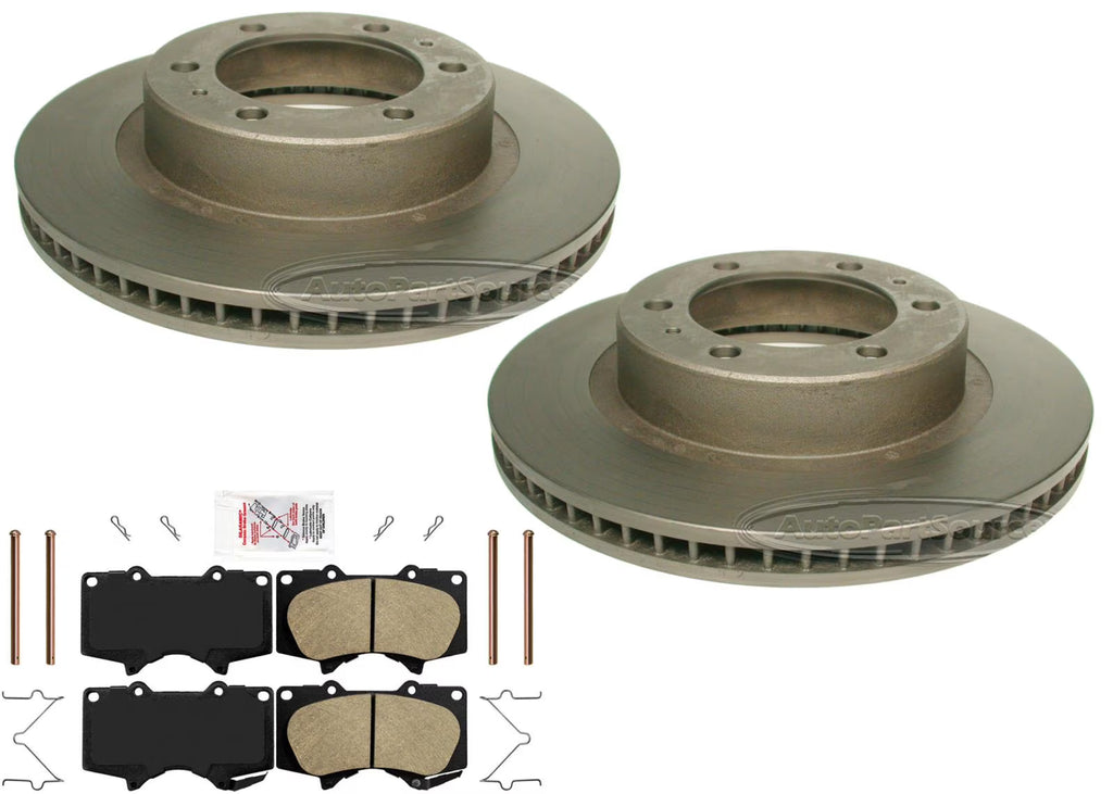 Off Road Disc Brake Rotors Pads Hardware for Toyota Tacoma 2005-2022 4x4 6 Lug W784