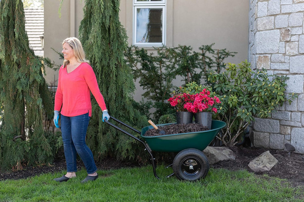 2 Tire Wheelbarrow Garden Cart J162