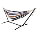 Brown/Black Portable Double Camping Hammock with Stand O591727