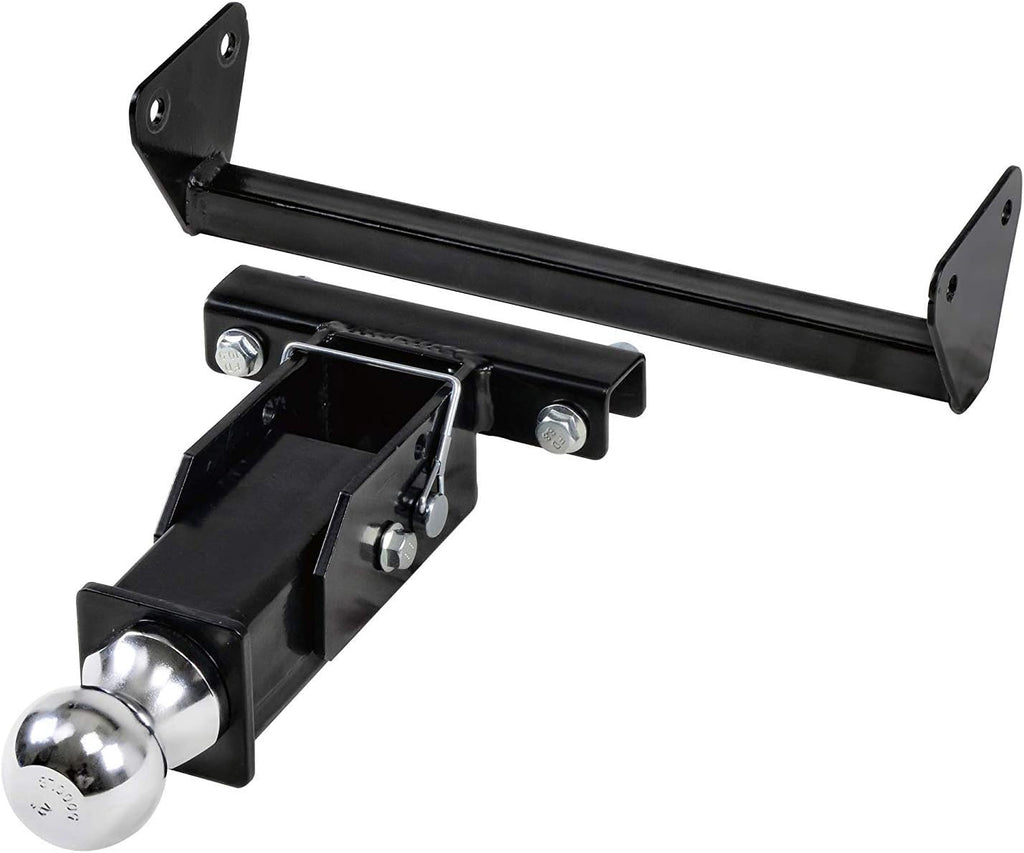 2" Inch Trailer Ball Mount Tow Hitch Heavy Duty Steel Chrome Drop-in Safety D-Pin Max Weight Capacity 5,000LBS Q29948