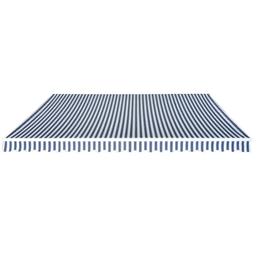 Folding Awning Manual Operated 196.9" Blue/White Z73064