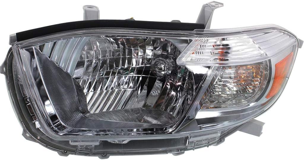 Passenger Side Headlight for Toyota Highlander 2011-2013 H793