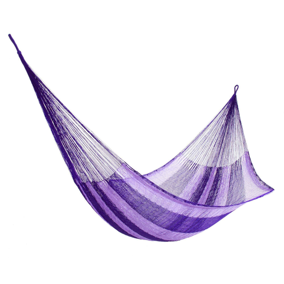 Purple Nylon Hand Woven Mayan Hammock V332