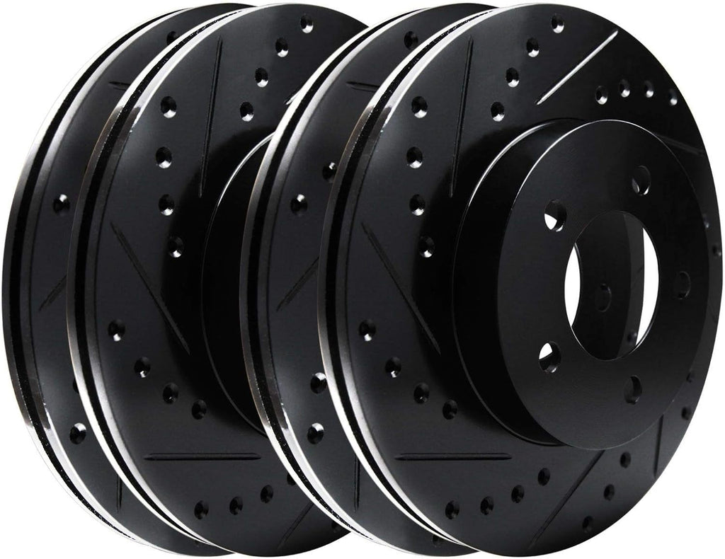 Black Drill/Slot Brake Rotors B4794