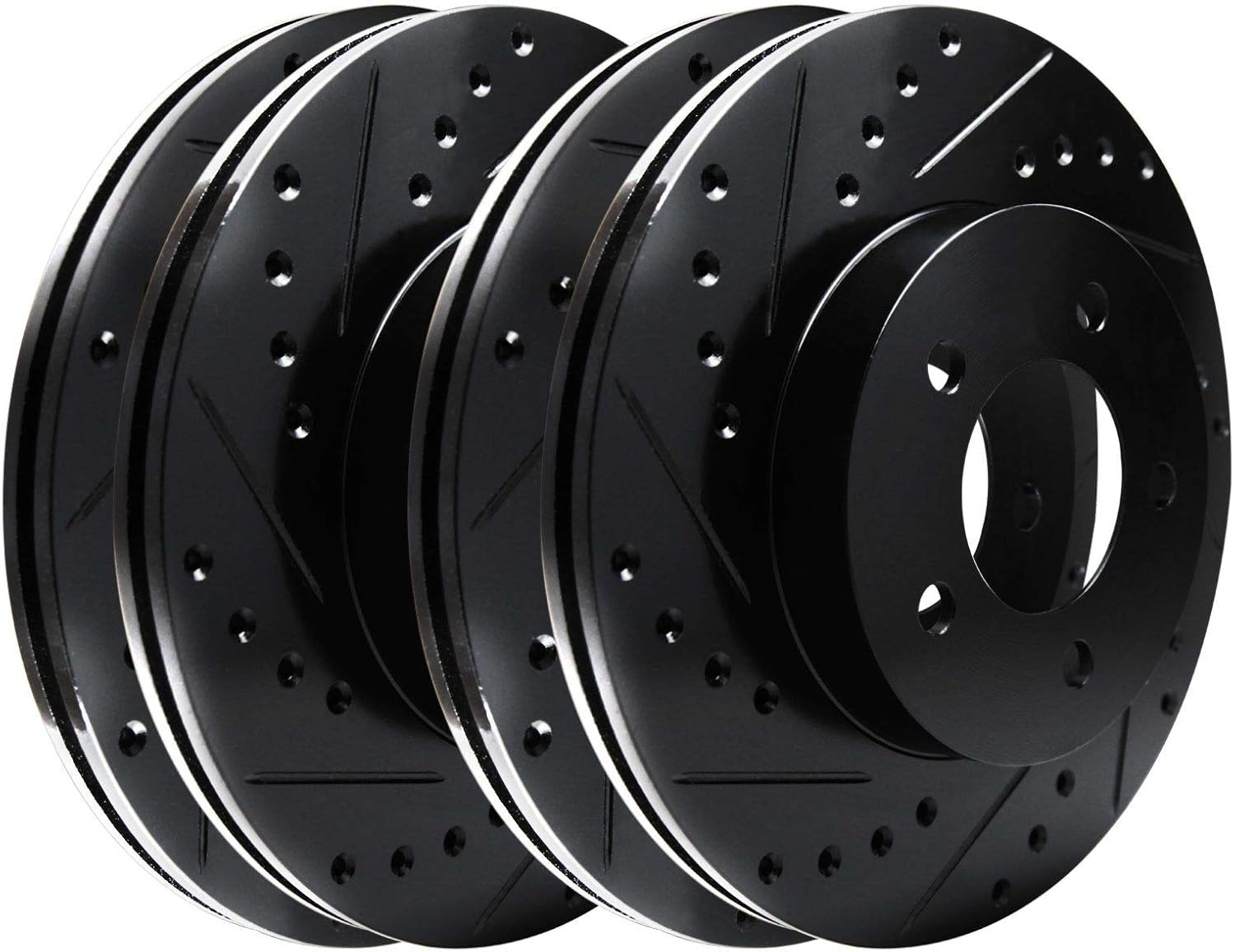Black Drill/Slot Brake Rotors B4794