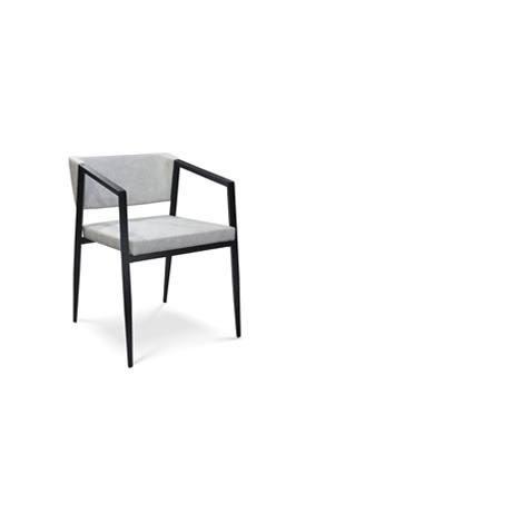 Grey/Black Steel Armchair G6421