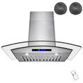 30 in. Convertible Wall Mount Range Hood in Stainless Steel with Remote and Carbon Filter T6423