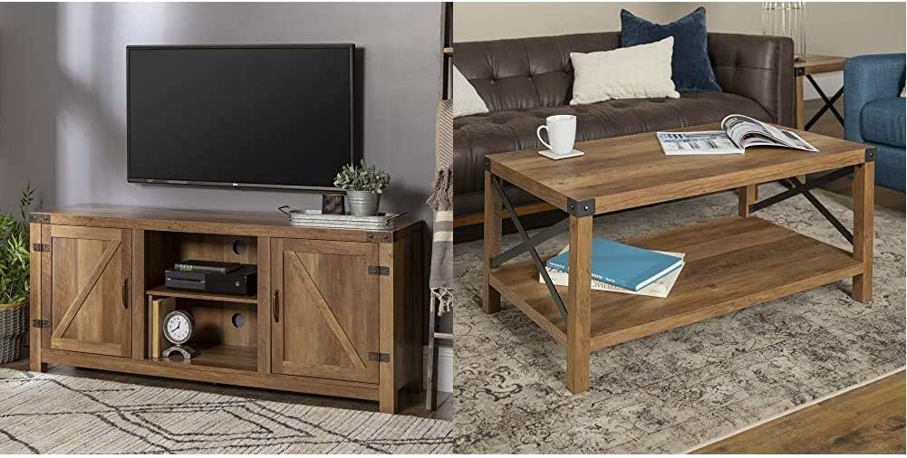 58 Inch Reclaimed Barnwood TV Stand Cabinet K62790