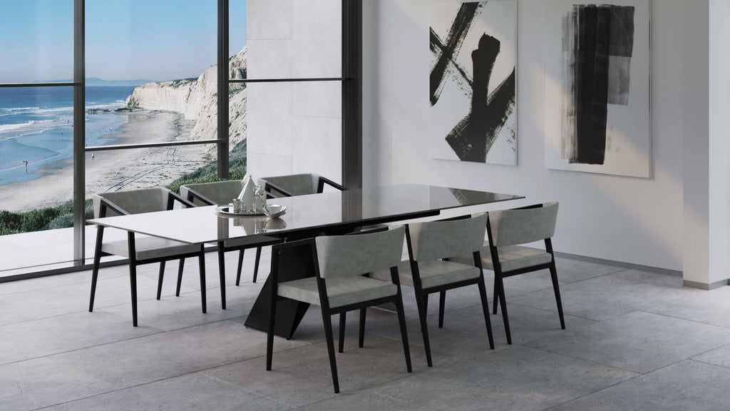 Grey/Black Steel Armchair G6421
