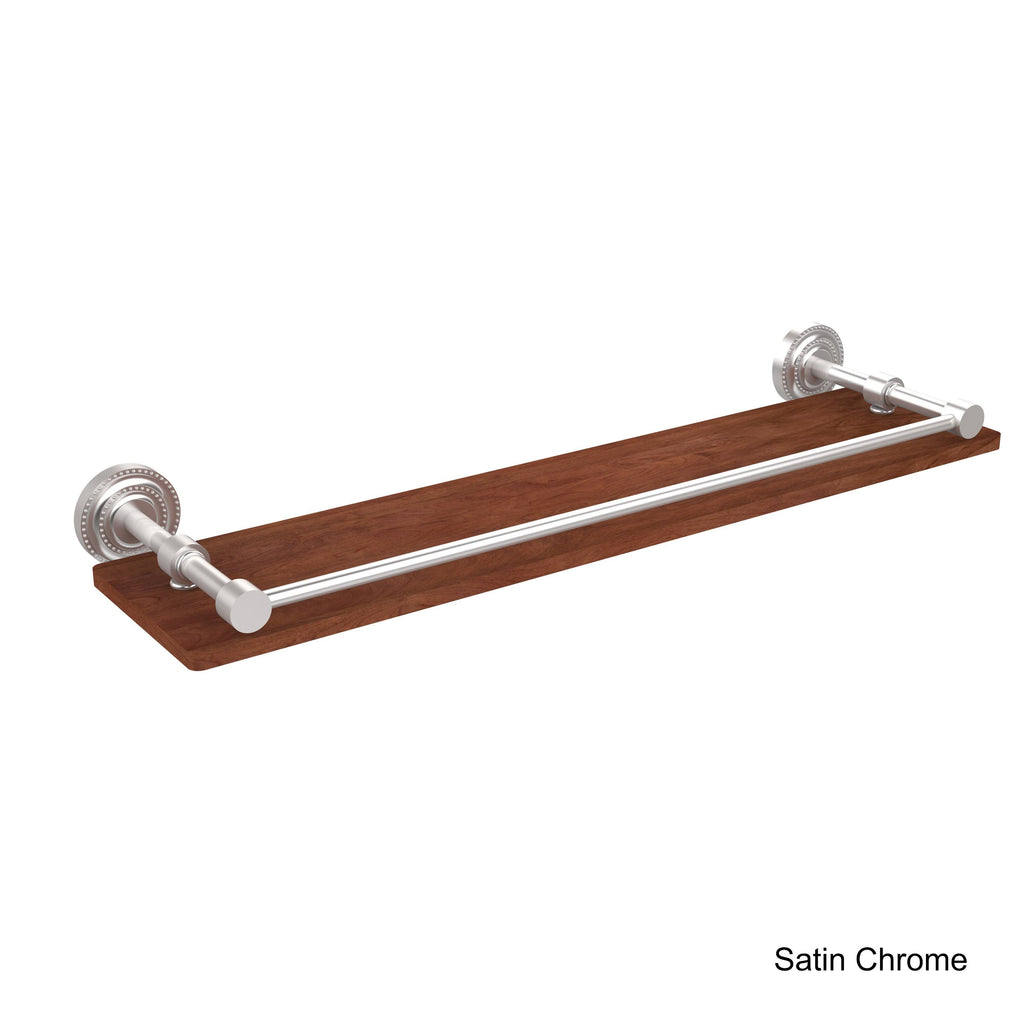 22 in. Solid Ironwood Shelf with Gallery Rail, Oil Rubbed Bronze E91865
