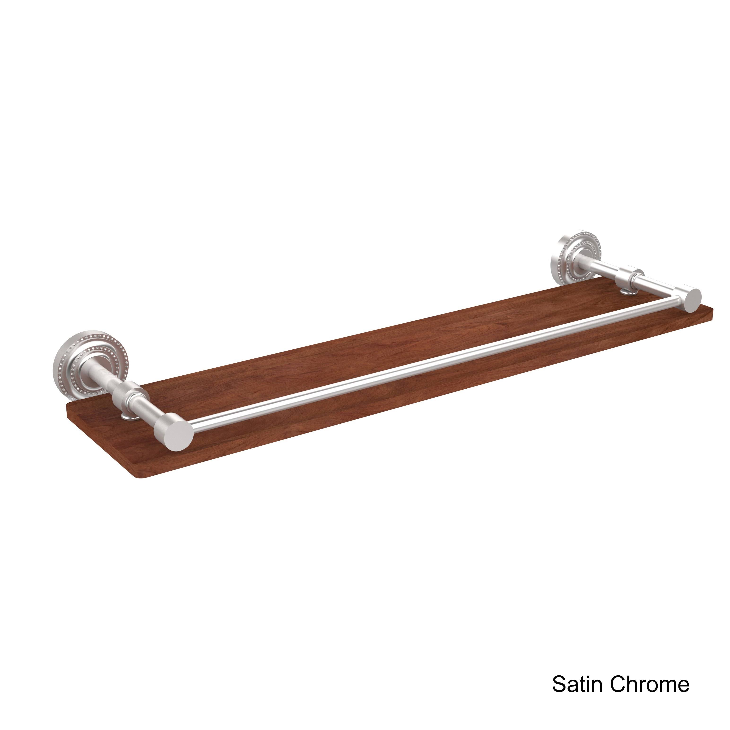 22 in. Solid Ironwood Shelf with Gallery Rail, Oil Rubbed Bronze E91865