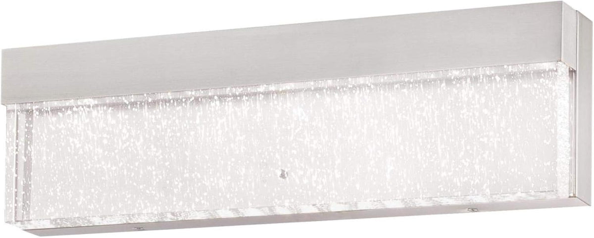 Matte Black LED Indoor Wall Fixture with Bubble Glass S82226
