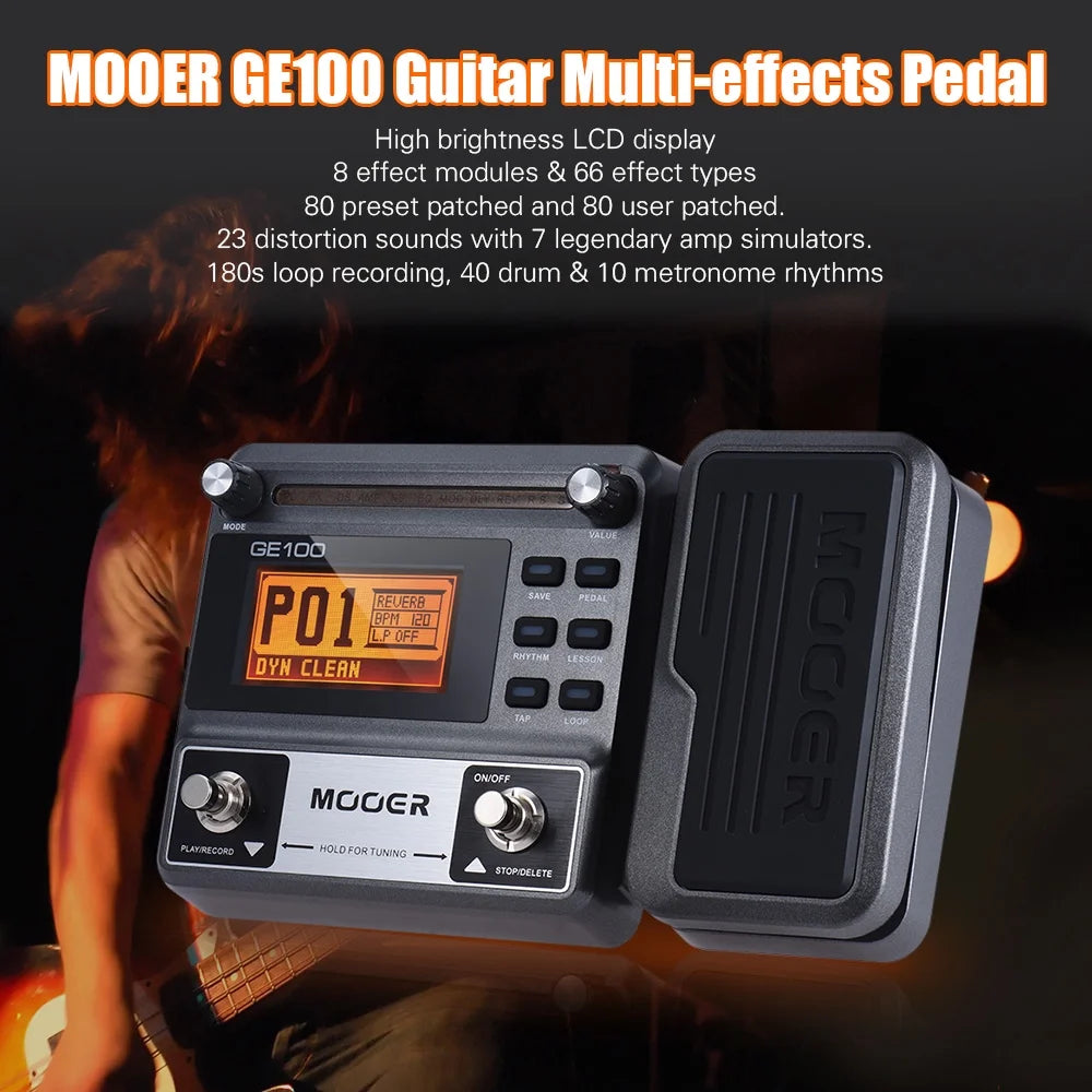 Guitar Multi-effects Processor Effect Pedal with Loop Recording J3964
