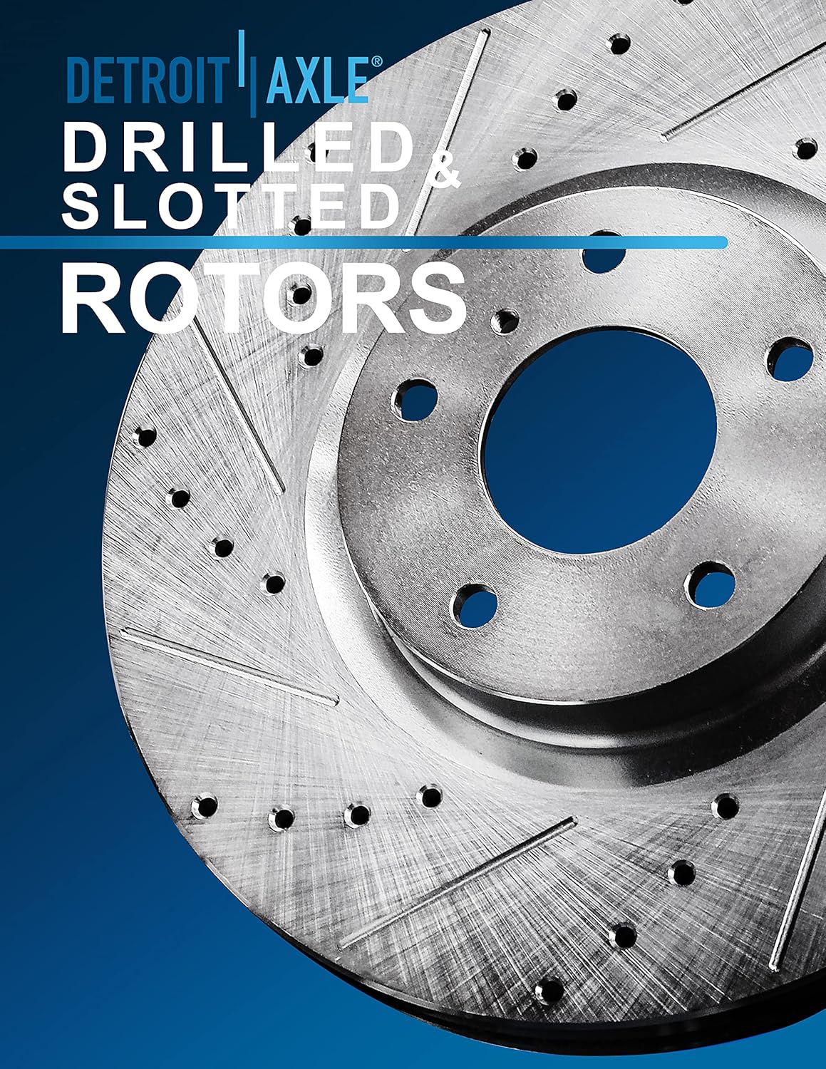 Rear Drilled and Slotted Disc Rotors Brake Pads V370