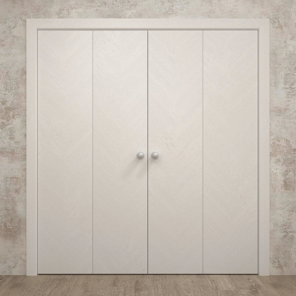 Sliding Closet Double Bi-fold Doors 72 x 80 inches Wood Solid L641815