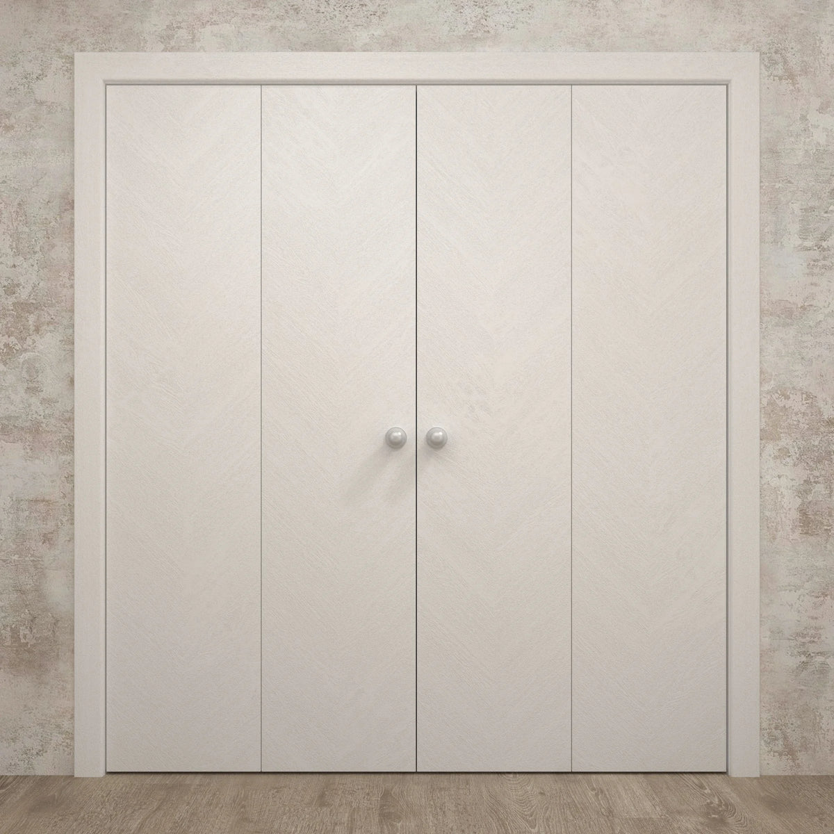 Sliding Closet Double Bi-fold Doors 72 x 80 inches Wood Solid L641815