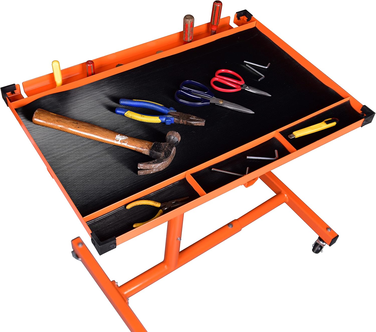 Orange Rolling Tool Tray With Drawer Work Table P209969