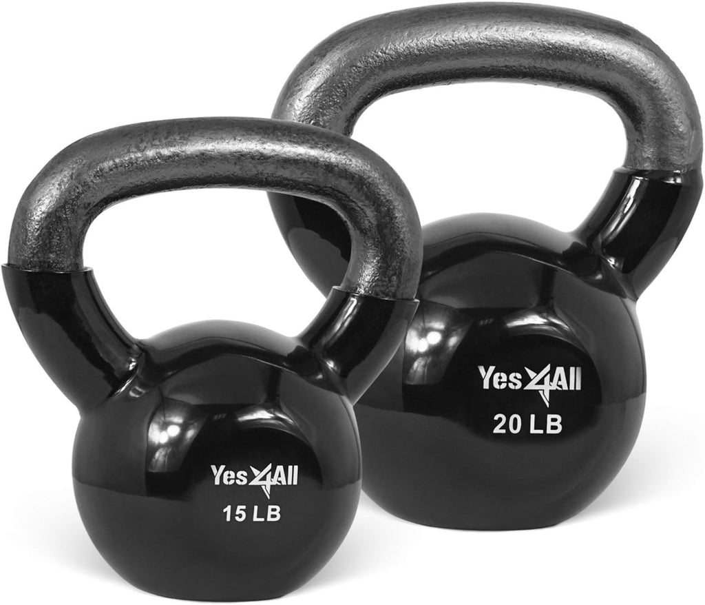 Vinyl Coated Kettlebell Set of 2, 25, 30, 35, 45, 60, 70, 105 lbs C561177