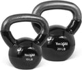 Vinyl Coated Kettlebell Set of 2, 25, 30, 35, 45, 60, 70, 105 lbs C561177